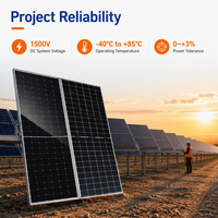 Panneau solaire monocristallin bifacial de type N 182, 650W, 132 cellules, module photovoltaïque pour projets commerciaux