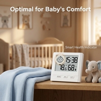 Mini thermomètre numérique d'intérieur, hygromètre alimenté par batterie, moniteur de température et d'humidité pour les chambres de bébé et les bureaux