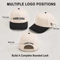 Gorra de Béisbol Personalizada con Bordado, 5 Paneles, Estructurada, de Algodón, con Cierre a Presión, con Logotipo Bordado en 3D para Marca de Ropa Urbana, Venta al Por Mayor