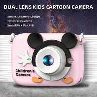 Caméra numérique pour enfants HD 1080p avec double objectif, enregistreur vidéo transfrontalier, appareil photo numérique pour enfants, dessin animé, jeu, mignon, amusant, mini appareil photo reflex jouet
