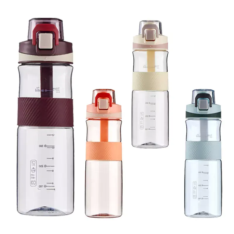 Leejo الفاخرة جديد تصميم مياه الشرب زجاجة 700 مللي 520 مللي تريتان البلاستيك الرياضات المائية زجاجة مع الوجه صنبور أعلى مخصص شعار