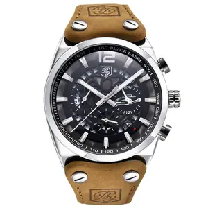 男士手表时尚品牌陆军计时手表品牌奢华运动皮革防水定制手表