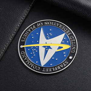 Đồng xu kỷ niệm bằng kim loại hợp kim kẽm mạ bạc đen cổ điển 3D, tráng men mềm, đặt hàng riêng theo yêu cầu nhà máy, kèm hộp nhung - Product Image 4