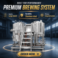 Machine à brasser la bière HG en acier inoxydable 2000L 3000L, système de brasserie, équipement de brassage, garantie 5 ans, Shandong