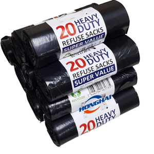 Kangle Wholesale Custom Size Black LDPE PE Drawstring Garbage Bag Heavy Duty Leak Proof Household <b>Kitchen</b> Trash Bag - Product Image 1