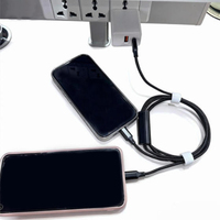 Câbles de charge rapide USB-C tressés en nylon 2-en-1 certifiés, prix usine, accessoires couramment utilisés pour téléphone