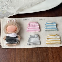 Gilet en tricot pour poupée Labubu 4.0 de 10 cm, vêtements pour mini-poupée de quatrième génération, vente en gros, gilet extensible, t-shirt, design indépendant