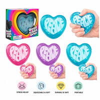 Jouet Squishy Cœur en Silicone Alimentaire à Rebond Lent, Anti-stress Sensoriel, Cadeau de Fête, Vente en Gros