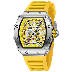 Relojes para hombre, relojes de pulsera con esqueleto de moda, luminosos e impermeables, esfera grande, relojes de silicona para hombre al por mayor - Product Image 3