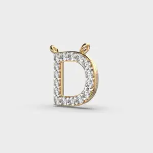 Dynamic D Diamond Pendant Without Chain Real Moissanite Men's Hip Hop Pendant Jeweler Open Real Moissanite handmade product