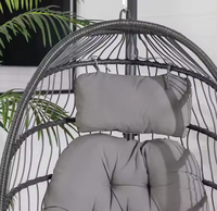 Design de mode jardin mobilier d'extérieur Patio balcon rotin hamac pliant panier à oeufs accrocher balançoire chaise pour chambre avec support