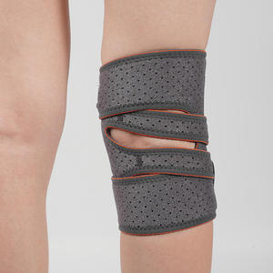 Genouillères de sport réglables en néoprène, stabilisateur à rotule ouverte, manchons de protection souples pour les articulations, fermeture auto-agrippante, sécurité sportive - Product Image 4