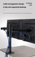 Support d'écran en métal, support de moniteur d'ordinateur à clipser sur le bureau, conçu de manière ergonomique