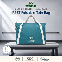 Sac fourre-tout pliable en plastique recyclé RPET, organisateur de voyage écologique, sac de voyage réutilisable durable