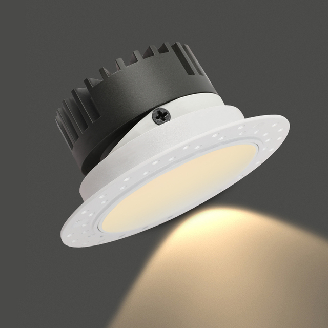 Adjustable Ceiling Recessed Modern Home LED Downlight with Cob Frameless Design CCT Changeable Embedded Trimless Installation