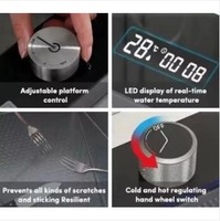 Évier de cuisine intelligent et personnalisable, multifonctionnel, design moderne, en acier inoxydable, avec valve, surface nano PVD, usage commercial, garantie 5 ans