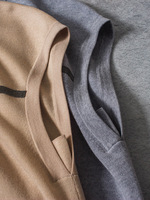 Été Nouveau Style Décontracté Italien BC Laine Mérinos Tricotée Mini Robe Crewneck Bead Chain Loose Straight Solid Eco-Friendly