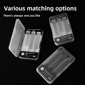 Kit de limage à ongles en verre nano, double face, pour polissage et ponçage, avec boîte d'outils de manucure en cristal - Product Image 2