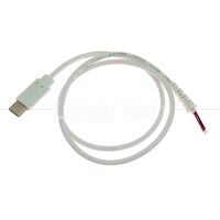 Câble de charge USB Type C mâle-femelle personnalisable avec extrémité à fils nus en cuivre pur et dispositif anti-tension pour carte mère