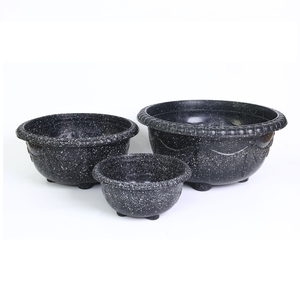 Pots à Bonsaï en Plastique PP Résistants aux UV pour Racines Courtes, Bacs Noirs Effet Granit, Commandes en Gros, Grande Taille - Product Image 4