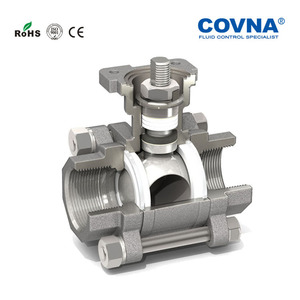 Vanne à boisseau sphérique électrique en acier inoxydable 304 Covna, trois pièces, filetée 15-50 mm, AC220V, pour eau, huile, vapeur - Product Image 3