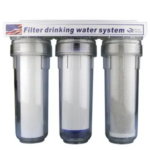 Su filtresi ters osmoz 10 inç 3 aşamaları PET lavabo karbon içecek su filtresi su altında çin'den