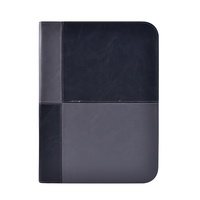 Portatarjetas de negocios de alta calidad, Bloc de notas para documentos, carpeta de archivos, portafolio de cuero A4 con cierre de cremallera
