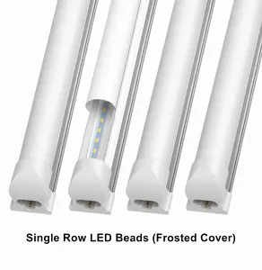 JESLED LED Shop Light V-Shaped Aluminum 12W-90W 2ft 3ft 4ft 5ft 6ft 8ft T8 Integrated Tube Light Fixture 8ft Linkable LED Lights