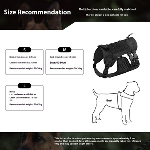 Chaleco táctico de nuevo estilo para perros grandes, arnés para perros resistente al agua para exteriores, arnés táctico a prueba de escape para perros medianos y grandes - Product Image 4
