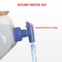 Refroidisseur d'eau en plastique, 10l, avec robinet, 2 unités