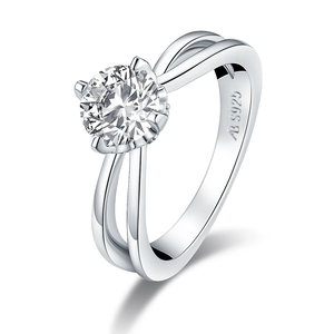 Bague solitaire en argent sterling 925 avec diamant naturel de 6 carats de taille coussin, pierre latérale en moissanite pour mariage et fiançailles unisexe, CD - Product Image 3