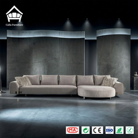 Ensemble de canapés sectionnels en forme de L avec pieds en métal de luxe, canapé moderne en tissu bouclé Sherpa, meubles sur mesure pour toute la maison, fournisseur unique