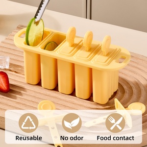 Molde de Hielo de Plástico con Logotipo/Color Personalizado, Tipo Prensa, Fácil de Desmoldar, con Tapa y Cuchara, Bandeja para Cubitos de Hielo - Product Image 5