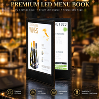 Support de menu LED en acrylique personnalisé en gros avec écran lumineux pour restaurant, bar, table