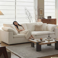 Modernes Luxus-Cloud-Sofa in Weiß, quadratisches modulares Ecksofa, komprimierbar, werkseitig anpassbare Farben und Größen