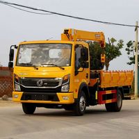 Camión Volquete Pequeño DFAC de 4 Toneladas con Grúa, Camión Volquete Mini 4x2 con Grúa en Venta