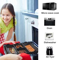 Lot de 4 moules en silicone pour friteuse à air, résistants au lave-vaisselle, pour gâteaux et pâtisseries, avec séparateurs de plateau, vente en gros usine