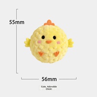 Jouet pour chien en peluche souple et couineur, balle à picots couleur macaron, motif animal, pour soulager l'ennui et la dentition des chiots