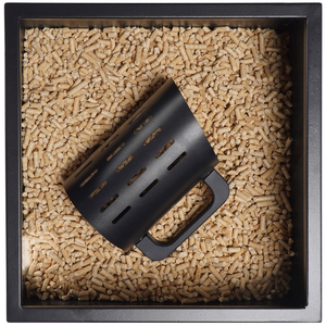Scatola Pellet con ruote e tappo serbatoio rivestimento nero scatola di stoccaggio in acciaio per Pellet di legno - Product Image 6