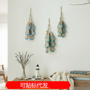 Décoration murale en bois sculpté de style méditerranéen, motif poisson, ornement suspendu pour la maison, café, restaurant, décoration de salon - Product Image 5