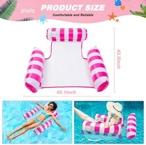 Hamac flottant pour <span class=keywords><strong>piscine</strong></span>, chaise flottante pour <span class=keywords><strong>piscine</strong></span>, chaise <span class=keywords><strong>gonflable</strong></span> 4 en 1, canapé aquatique pour adultes et enfants - Product Image 2