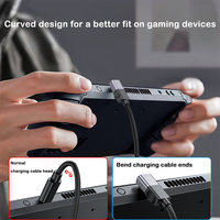 Kabel Pengisian Cepat USB3.2 Tipe-C 5A 100W, Mirroring Layar 4K 60Hz Sudut 90 Derajat, 10Gbps, Komputer, Barcode, Kamera, Earphone