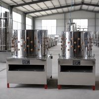 Machine à plumer les poulets en acier inoxydable pour usage commercial, capacité de 1 à 10 volailles par heure, élimination automatique des plumes pour la transformation en ferme