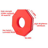 Gyrophare de signalisation routière à LED haute luminosité, 51 LED rouges et bleues, batterie lithium 1200 mAh, protection IP64, en PP pour la circulation