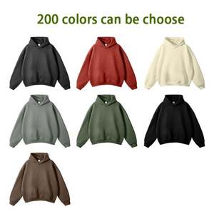 Venta al por mayor personalizado bordado logotipo hombre alta calidad Sudadera con capucha fabricación Puff estampado polar francés Terry Sudadera con capucha de gran tamaño para las mujeres - Product Image 2