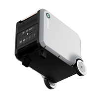 Station d'alimentation portable LiFePO4 2400W avec contrôleur MPPT, compatible voiture, charge rapide pour le camping en plein air et les situations d'urgence