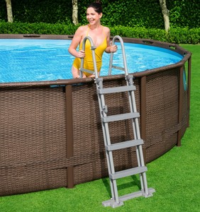 Bestway 56977 điện thép bơi Vista loạt II trên mặt đất hồ bơi Đặt vòng hồ bơi trên mặt đất 5.49 m x 1.22 m - Product Image 4