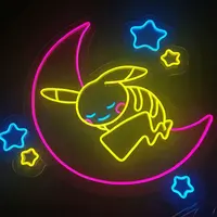 30 "damla nakliye neon burcu sanat neon burcu pikachu led ışık 2 yıl garanti ile