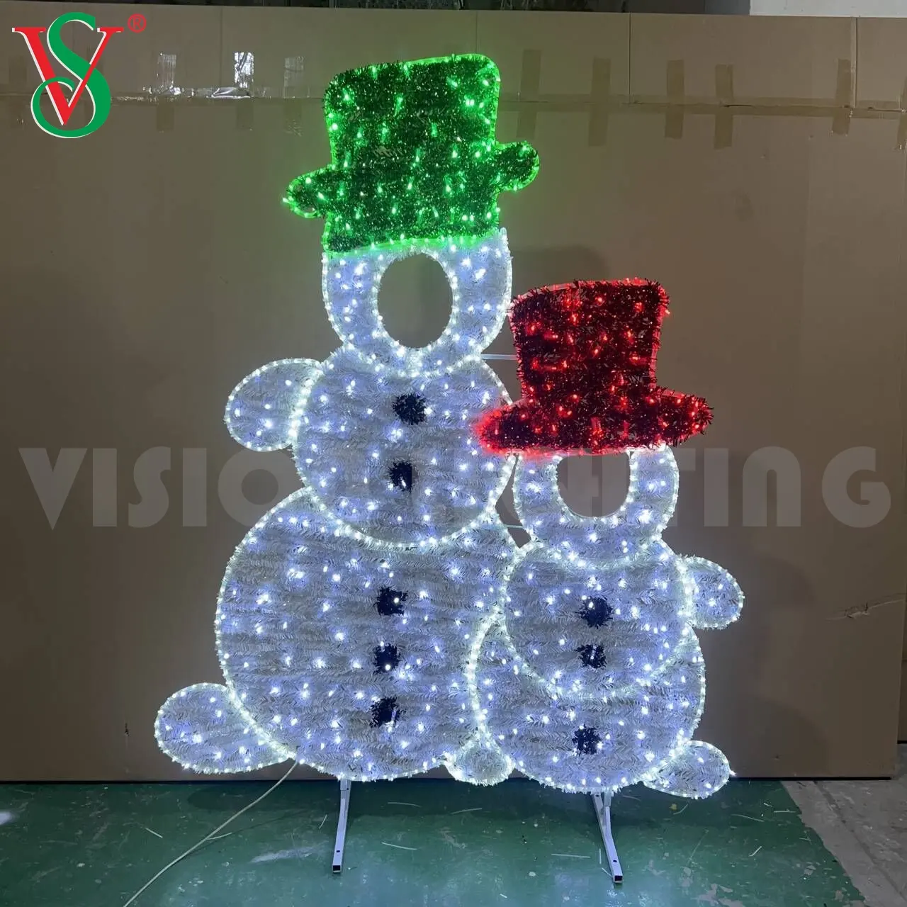 Рождественский мотив украшения светодиодные огни снеговика для фотографирования