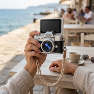 Mini caméra rétro à clapet, <span class=keywords><strong>appareil</strong></span> photo numérique portable 1,47 pouce CCD 1080P, <span class=keywords><strong>appareil</strong></span> photo/vidéo de poche avec porte-clés - Product Image 5